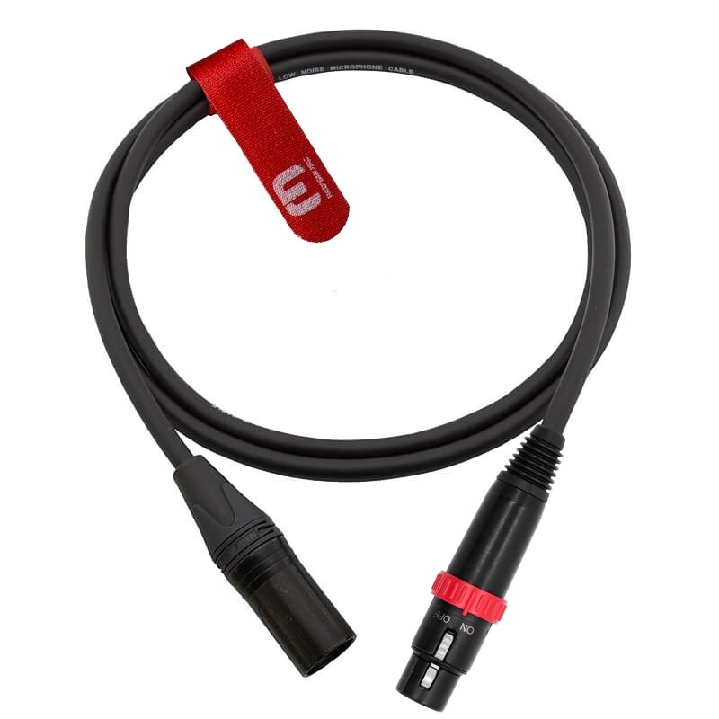 Reds Music  MCN2150W Kabel Mikrofonowy - STUDIO - XLR M / XLR F z wyłącznikiem długość 5.0 m